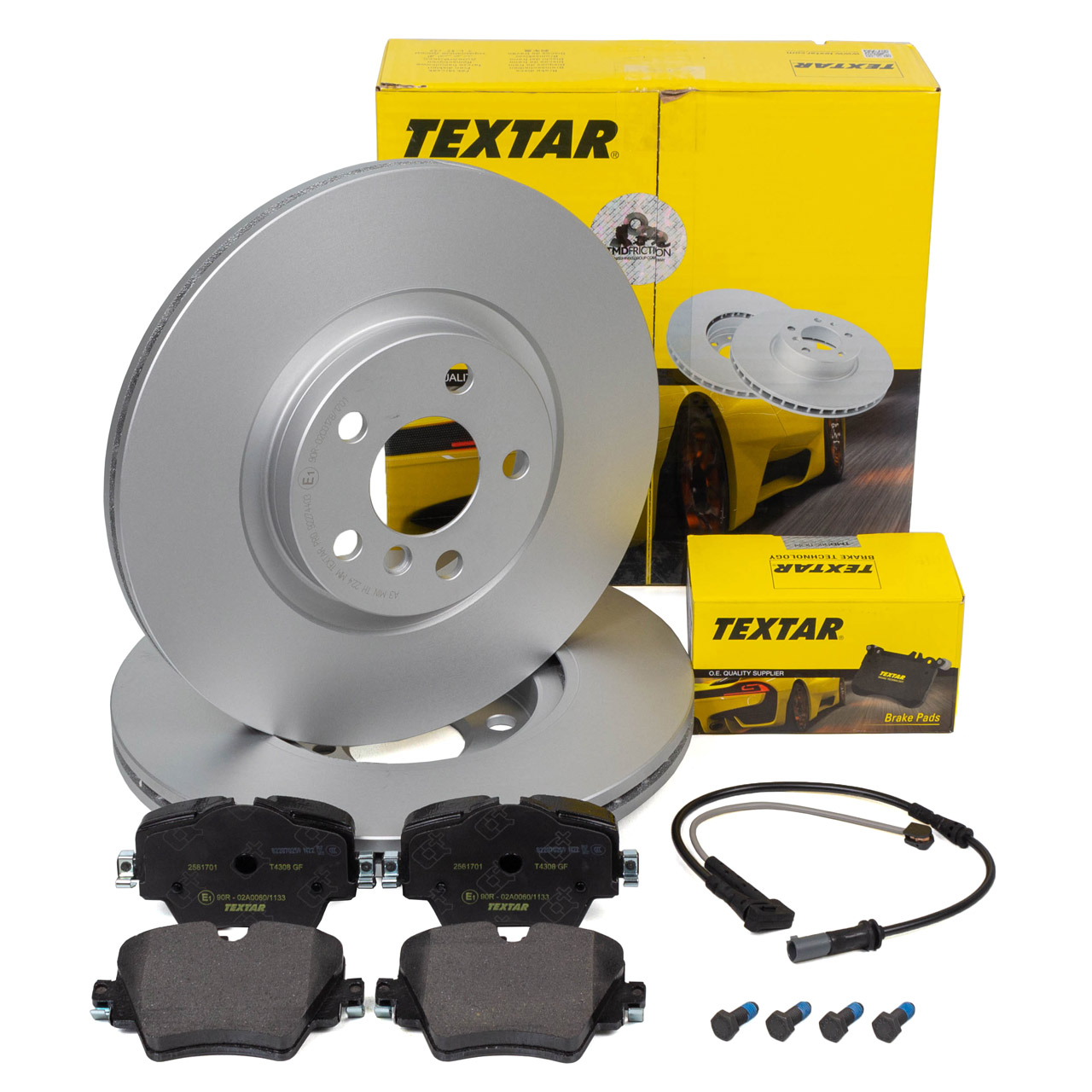 TEXTAR Bremsscheiben + Beläge + Sensor BMW E90 E91 E92 E93 ohne