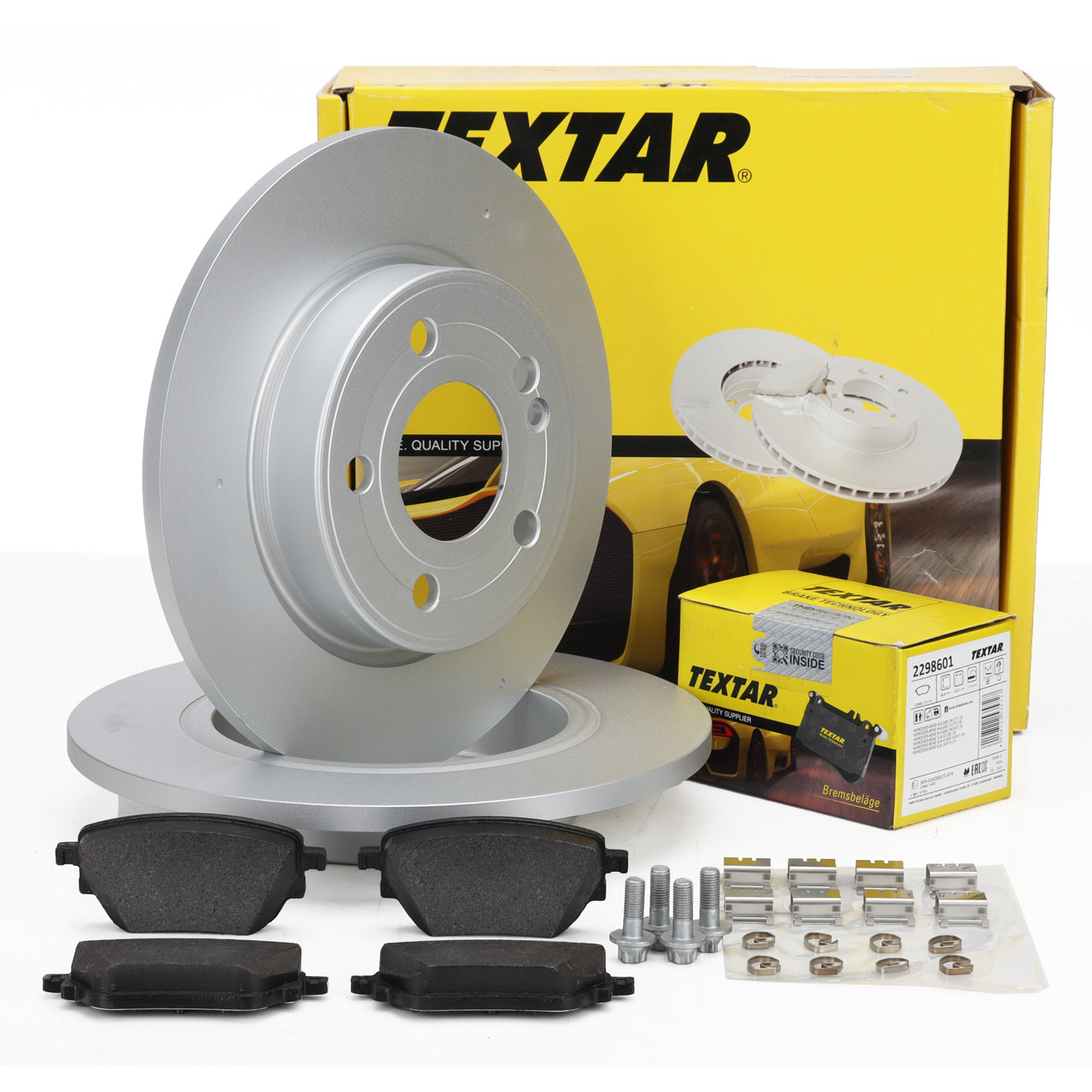 TEXTAR Bremsscheiben + Beläge MERCEDES W177 V177 W247 C/X118 ohne Sportbremsanlage hinten