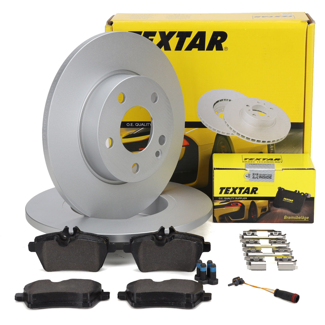 TEXTAR Bremsscheiben + Beläge + Wako MERCEDES A-Klasse W169 A150 A160 A160CDI vorne