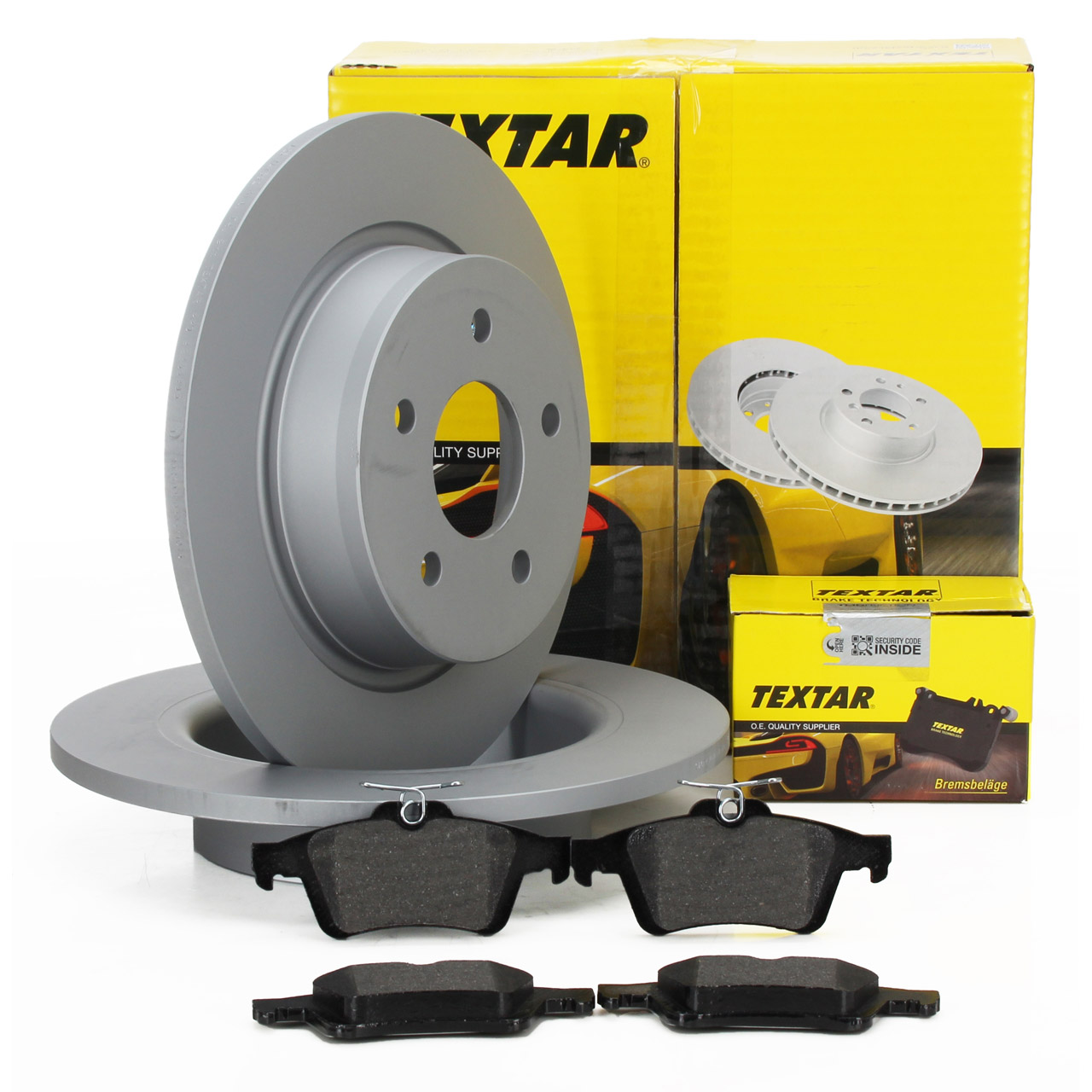 TEXTAR Bremsscheiben + Bremsbeläge FORD C-Max 2 MK2 Ka+ Kuga 2 MK2 hinten