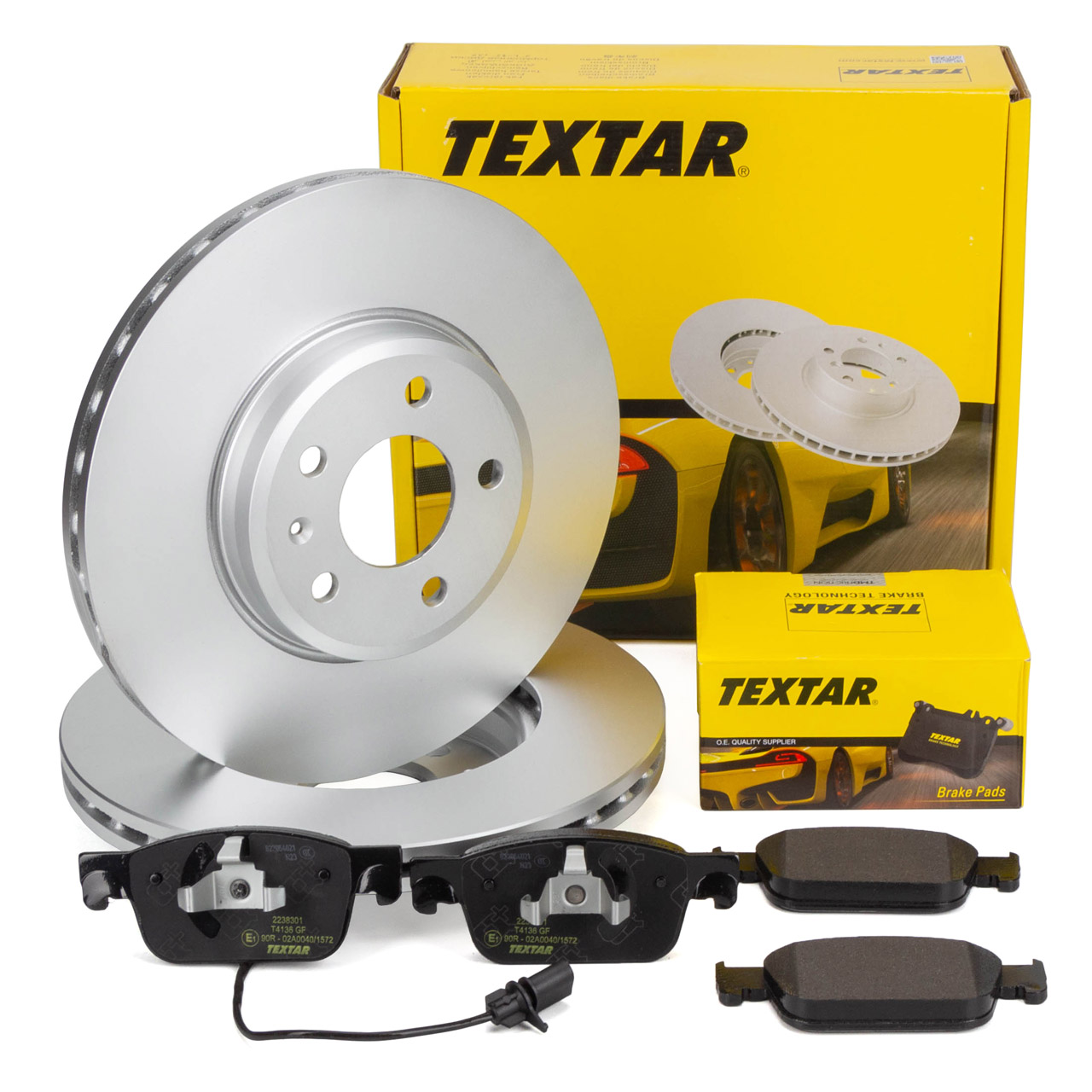 TEXTAR Bremsscheiben + Beläge + Wako AUDI A4 (B9) PR-1LA/1LB vorne