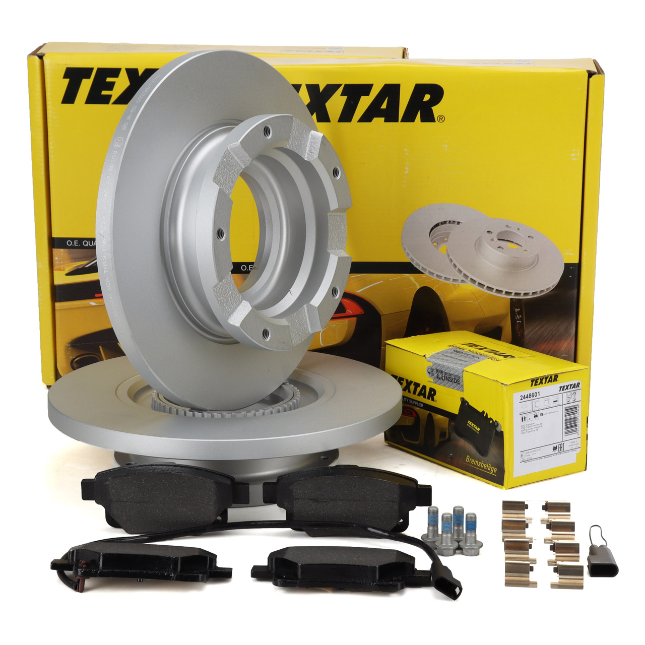 TEXTAR Bremsscheiben + Beläge Sensor FORD Transit / Tourneo 260,280,300,330,350,430 hinten