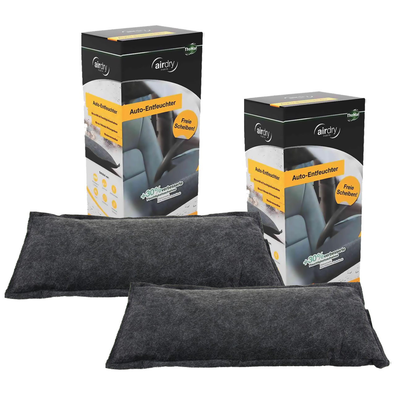 2x 1kg THOMAR 604200 AirDry CLASSIC Luftentfeuchter Auto-Entfeuchter PKW AUTO