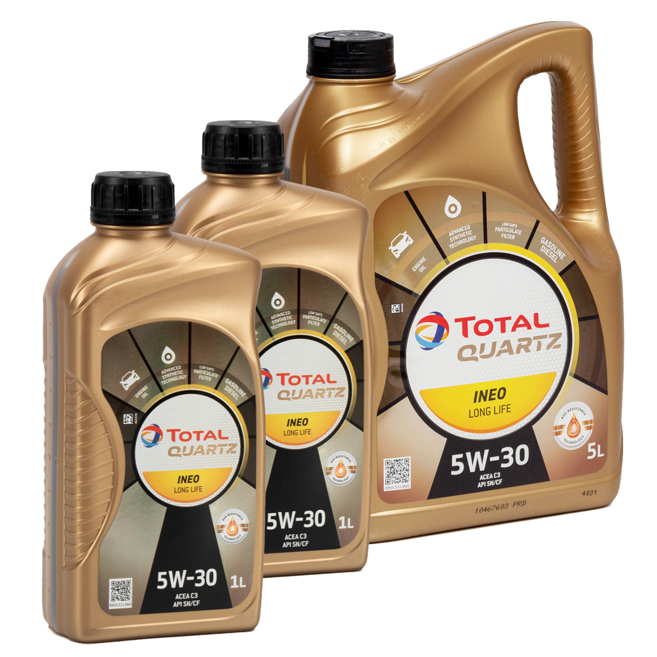 7L 7 Liter TOTAL QUARTZ INEO LONGLIFE 5W30 Motoröl Öl VW 504/507.00 MB 229.51