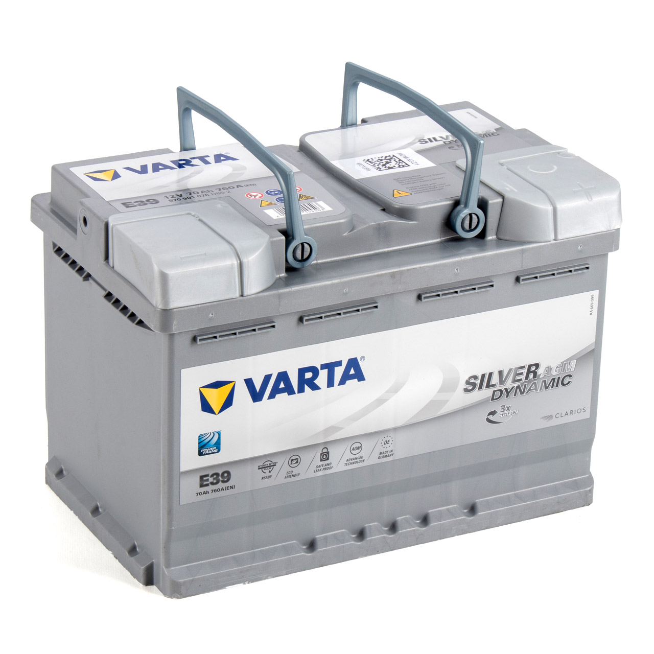 570901076D852 VARTA E39 SILVER dynamic E39 Battery 12V 70Ah 760A B13 AGM  Battery