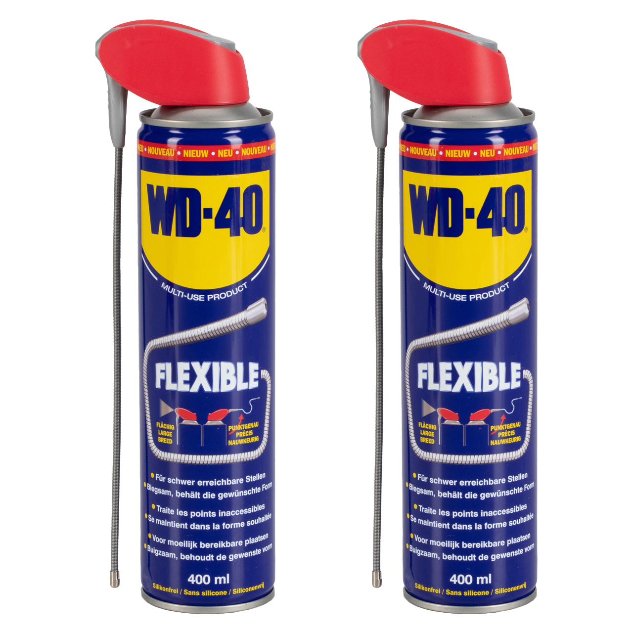 2x 400ml WD-40 31692 FLEXIBLE Multifunktionsöl Kriechöl Rostlöser Mehrzwecköl Vielzweck