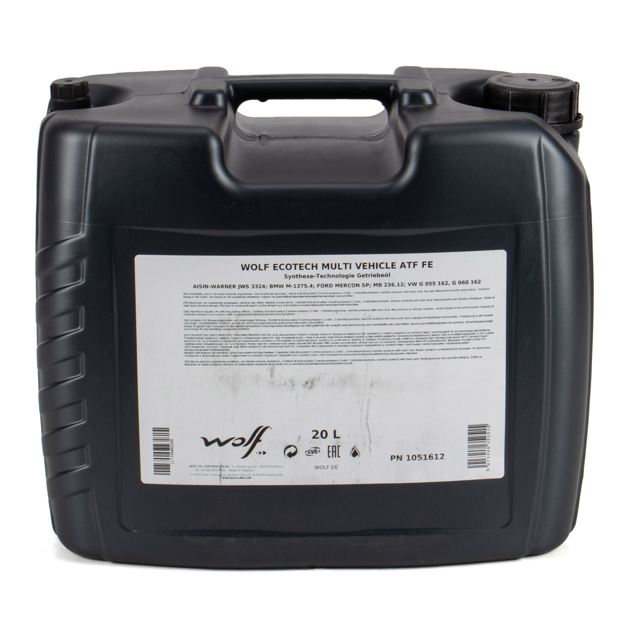 20L 20 Liter WOLF ECOTECH MULTI VEHICLE ATF FE Getriebeöl Automatikgetriebeöl