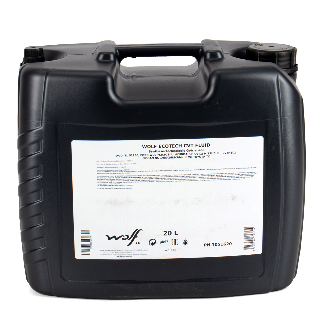 20L 20 Liter WOLF ECOTECH CVT FLUID Automatikgetriebeöl für CVT-Getriebe