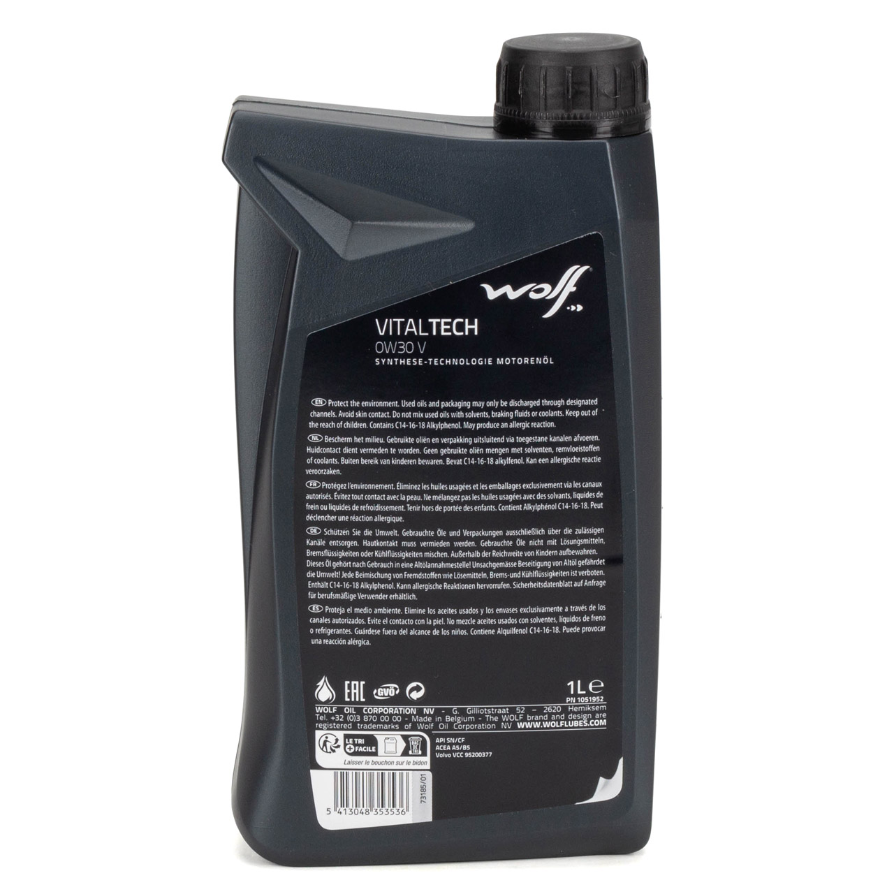 1L 1 Liter WOLF VITALTECH 0W30 V Motoröl Öl VOLVO VCC 95200377 BMW Longlife-01 FE