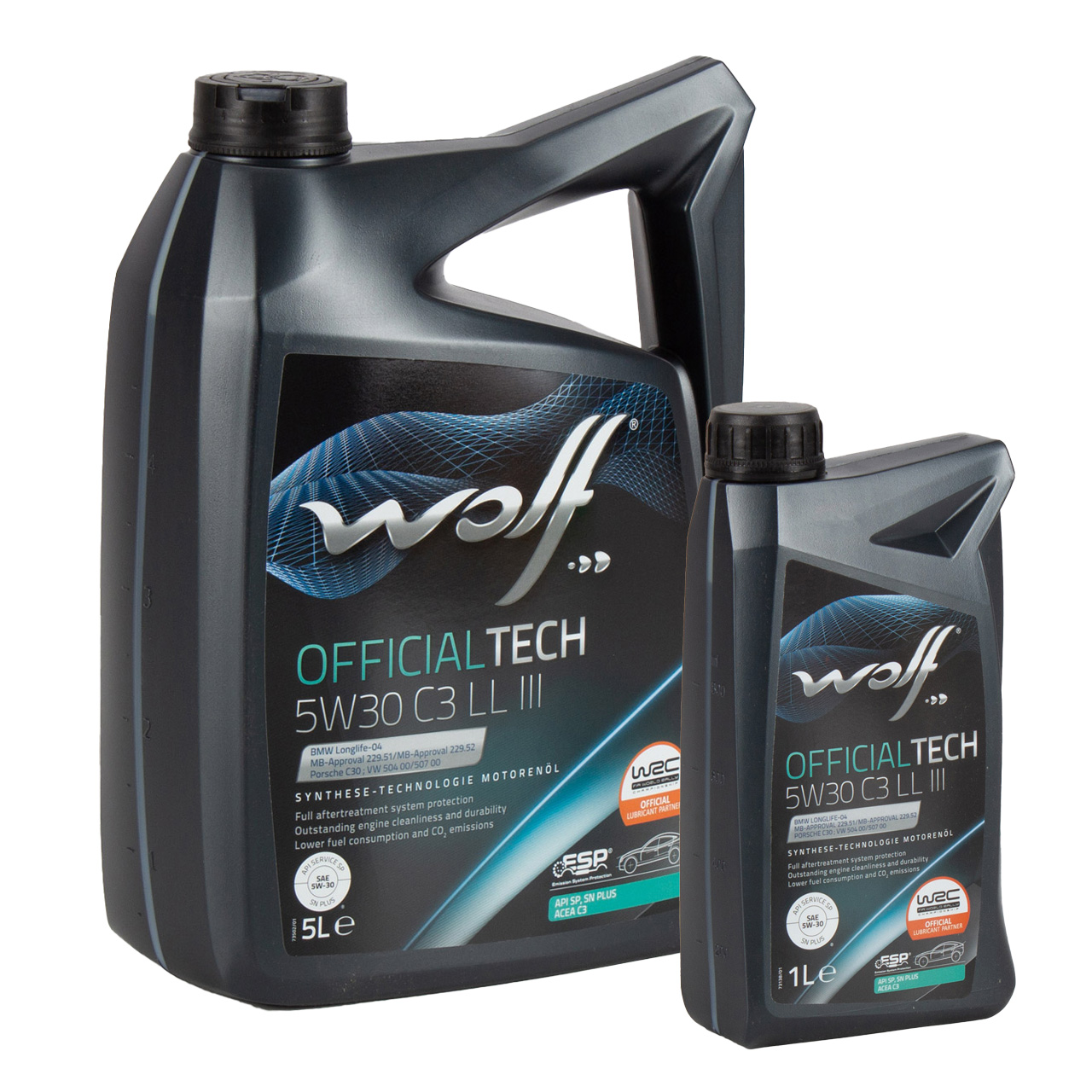 6L 6 Liter WOLF OFFICIALTECH 5W30 C3 LL III Motoröl BMW LL04 MB 229.51/52 VW 504/507.00