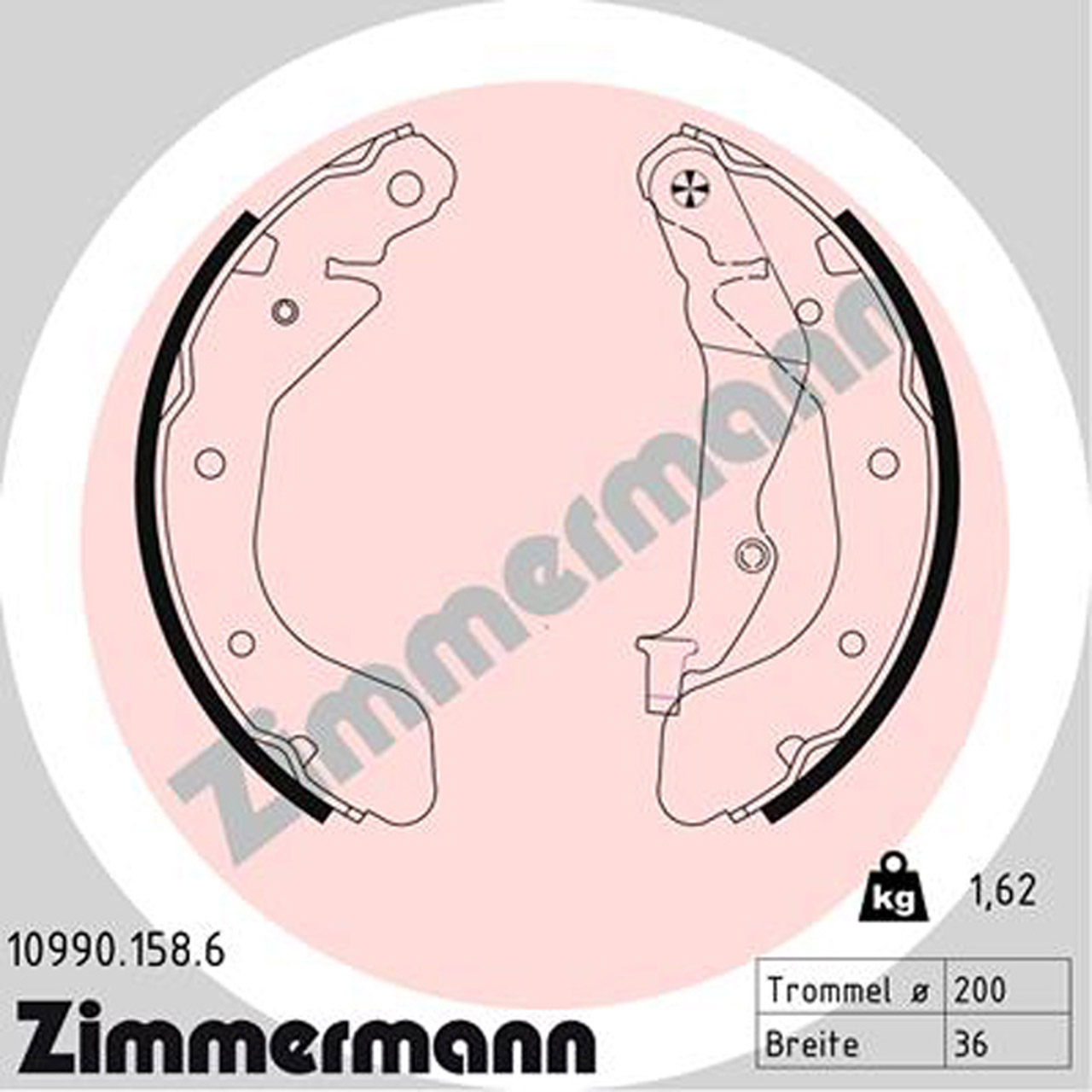 ZIMMERMANN Bremsbacken für OPEL KARL 1.0 / 1.0 LPG 71 / 73 PS ab 01.2015 hinten