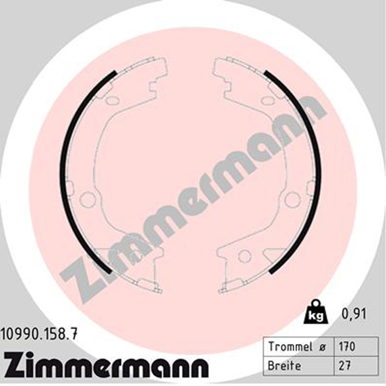 ZIMMERMANN Bremsbacken Satz HYUNDAI Matrix XG KIA Magentis Sportage 3