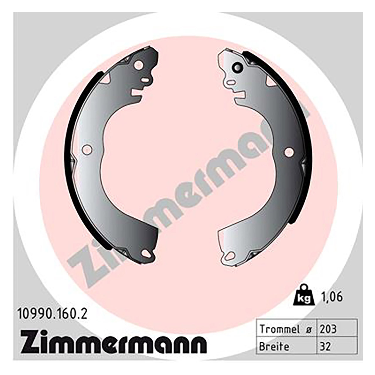 ZIMMERMANN Bremsbacken Satz MITSUBISHI Space Star 6 (A0_A) Attrage 6 (A1_A) hinten