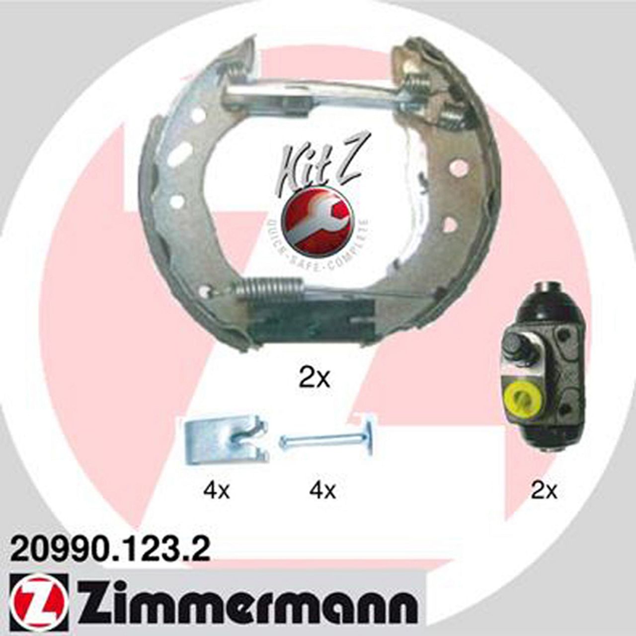 ZIMMERMANN Bremsbacken + Radbremszylinder für Ford Fiesta IV Puma Mazda 121 III