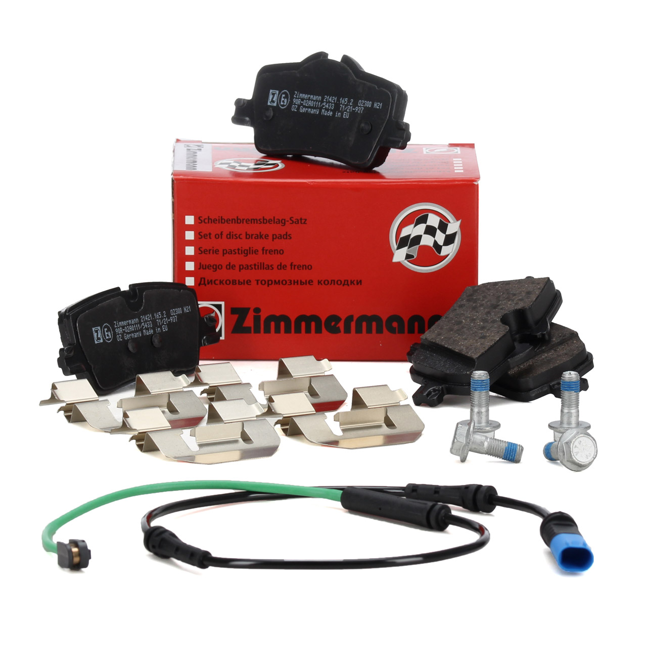 ZIMMERMANN Bremsbeläge + Wako BMW 3er G20 G21 4er G22 G23 ohne M-Sportpaket hinten