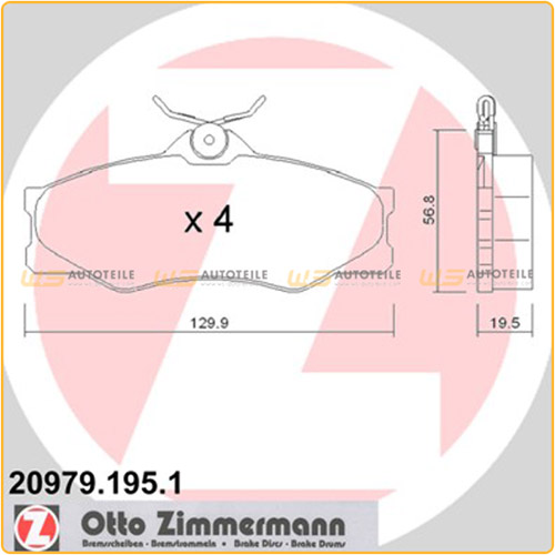 ZIMMERMANN Bremsscheiben + Beläge VW Transporter Bulli T3 Synchro 14 Zoll vorne