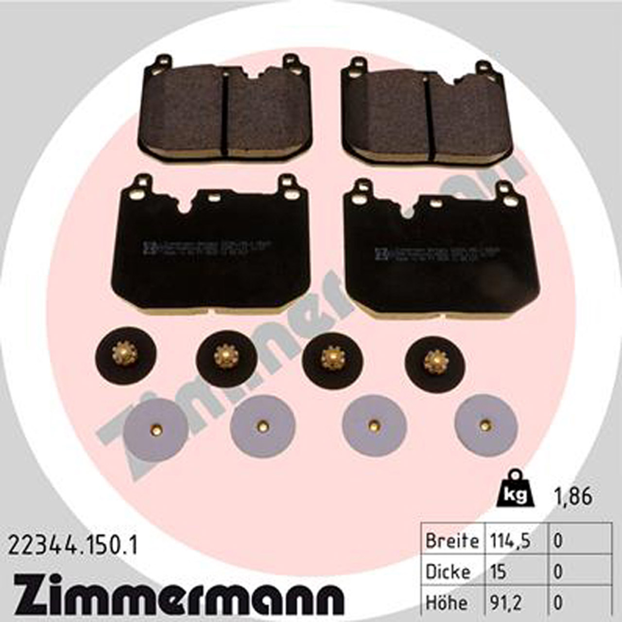 ZIMMERMANN Bremsbeläge + Wako MINI F54 F60 One / Cooper / Works 17 Zoll bis 07.2019 vorne