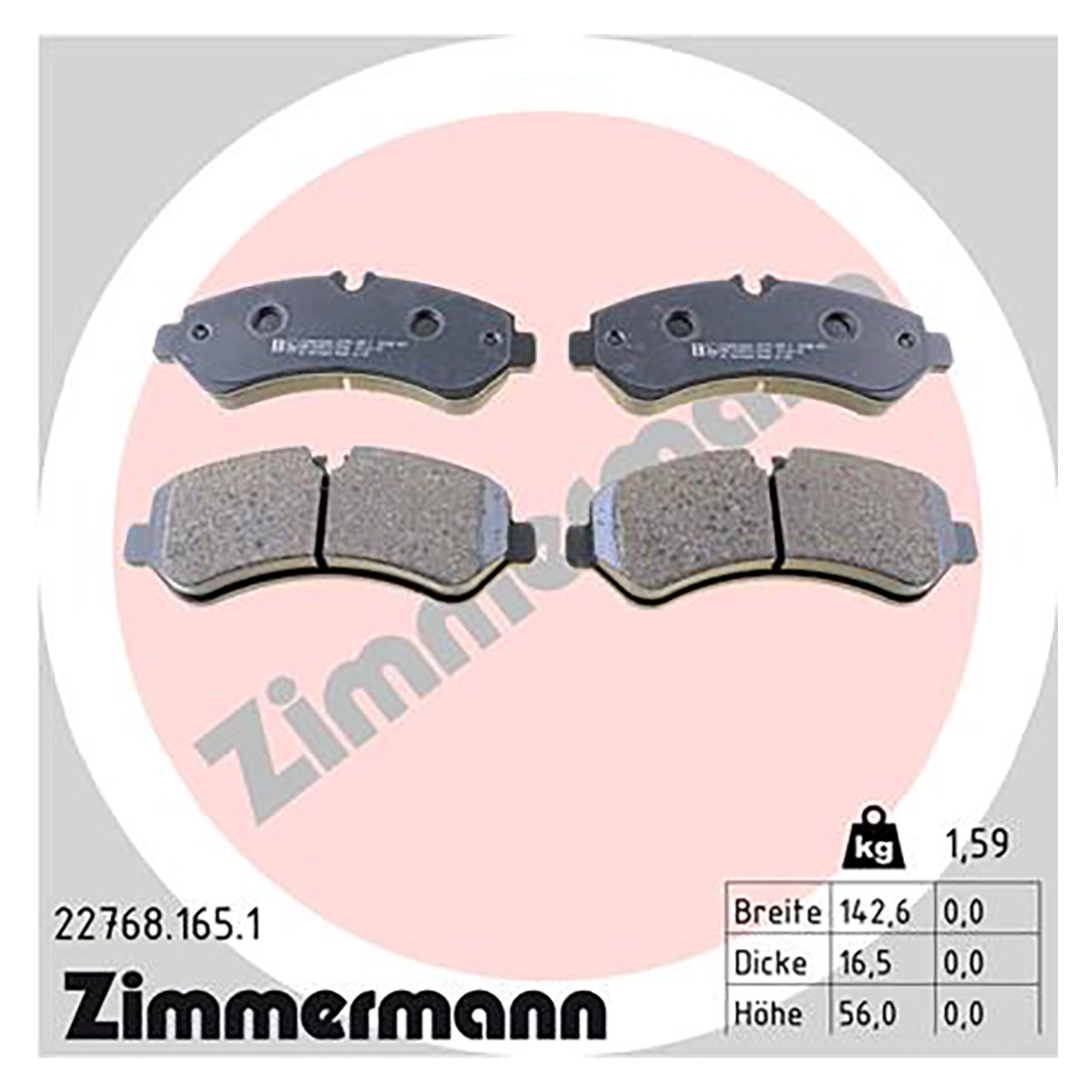 ZIMMERMANN Bremsbeläge TOYOTA RAV 4 V (A5 H5) LEXUS UX (AA1 AH1 MA1) vorne