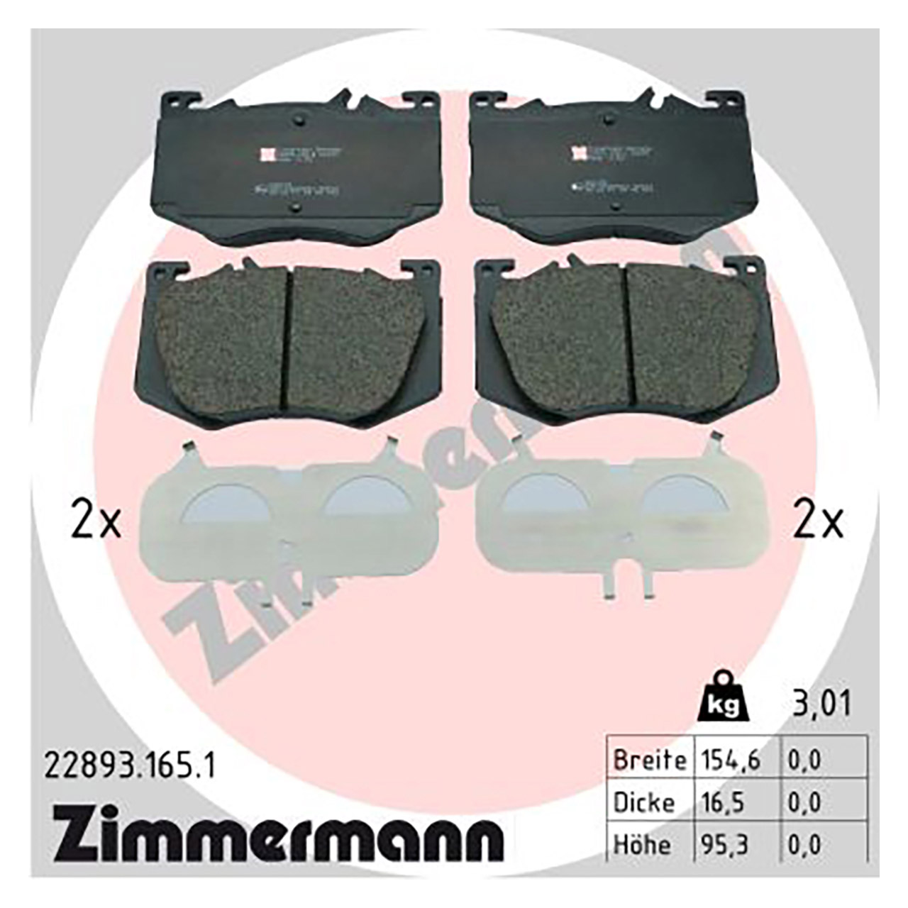 ZIMMERMANN Bremsscheiben + Beläge + Sensor MERCEDES A-Klasse W177 V177 A35AMG vorne