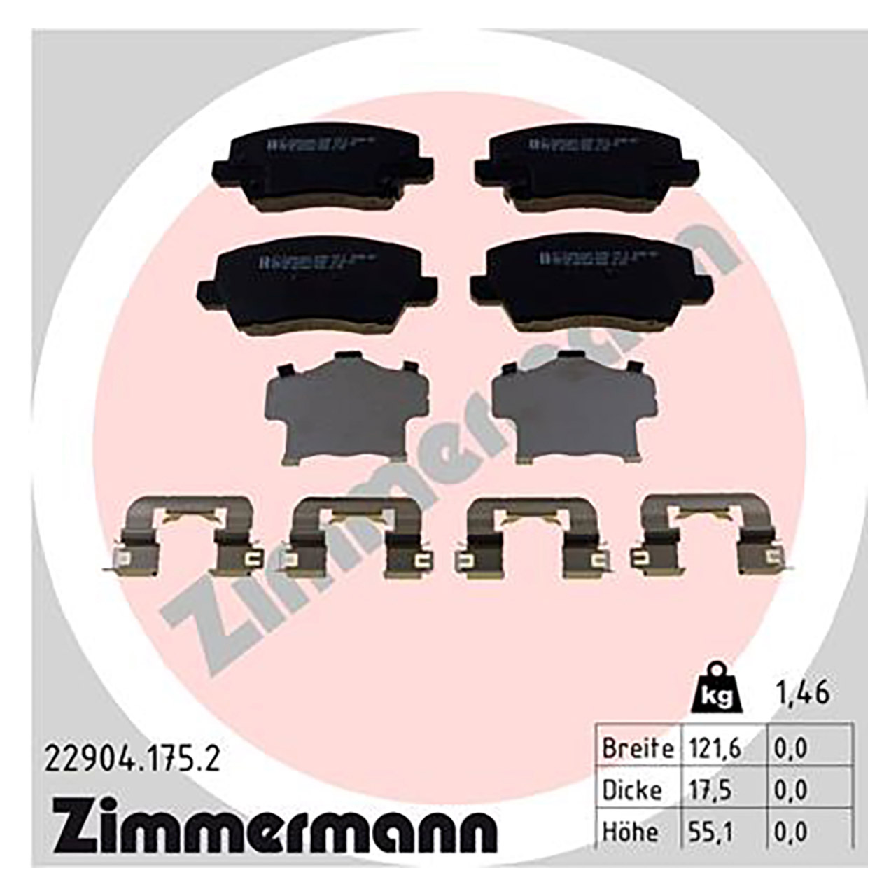 ZIMMERMANN Bremsbeläge KIA Picanto (JA) 1.0 1.2 vorne