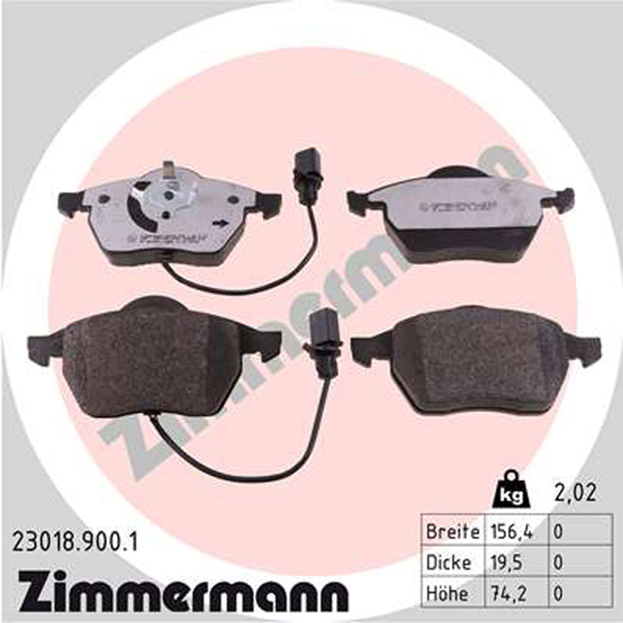 ZIMMERMANN rd:z Bremsbeläge + Wako AUDI A4 A6 SEAT Exeo SKODA VW Passat vorne