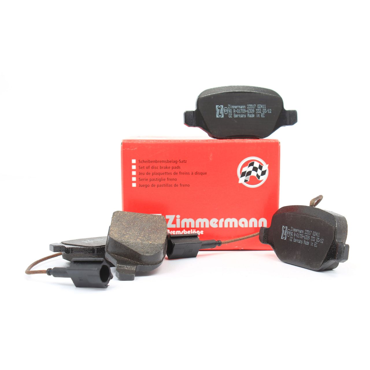 ZIMMERMANN Bremsbeläge + Warnkontaktsensor ALFA ROMEO Mito (955_) hinten 77365752