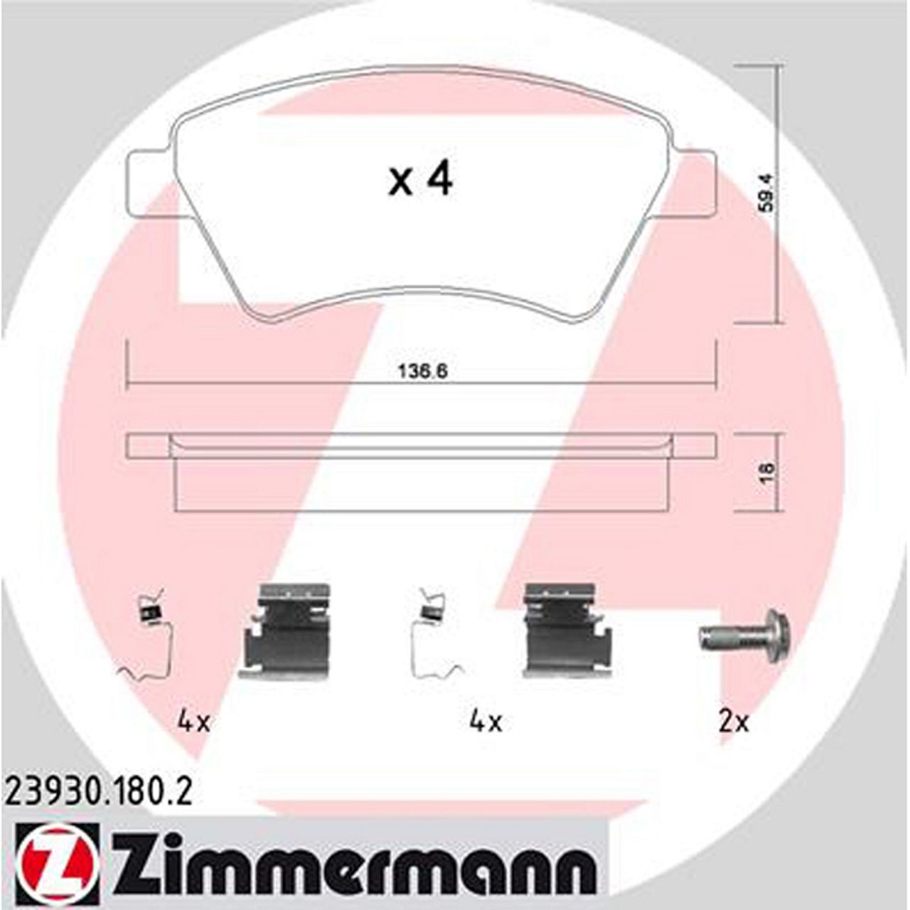 ZIMMERMANN Bremsbeläge Bremsklötze für Renault Kangoo Megane II Scenic II vorne