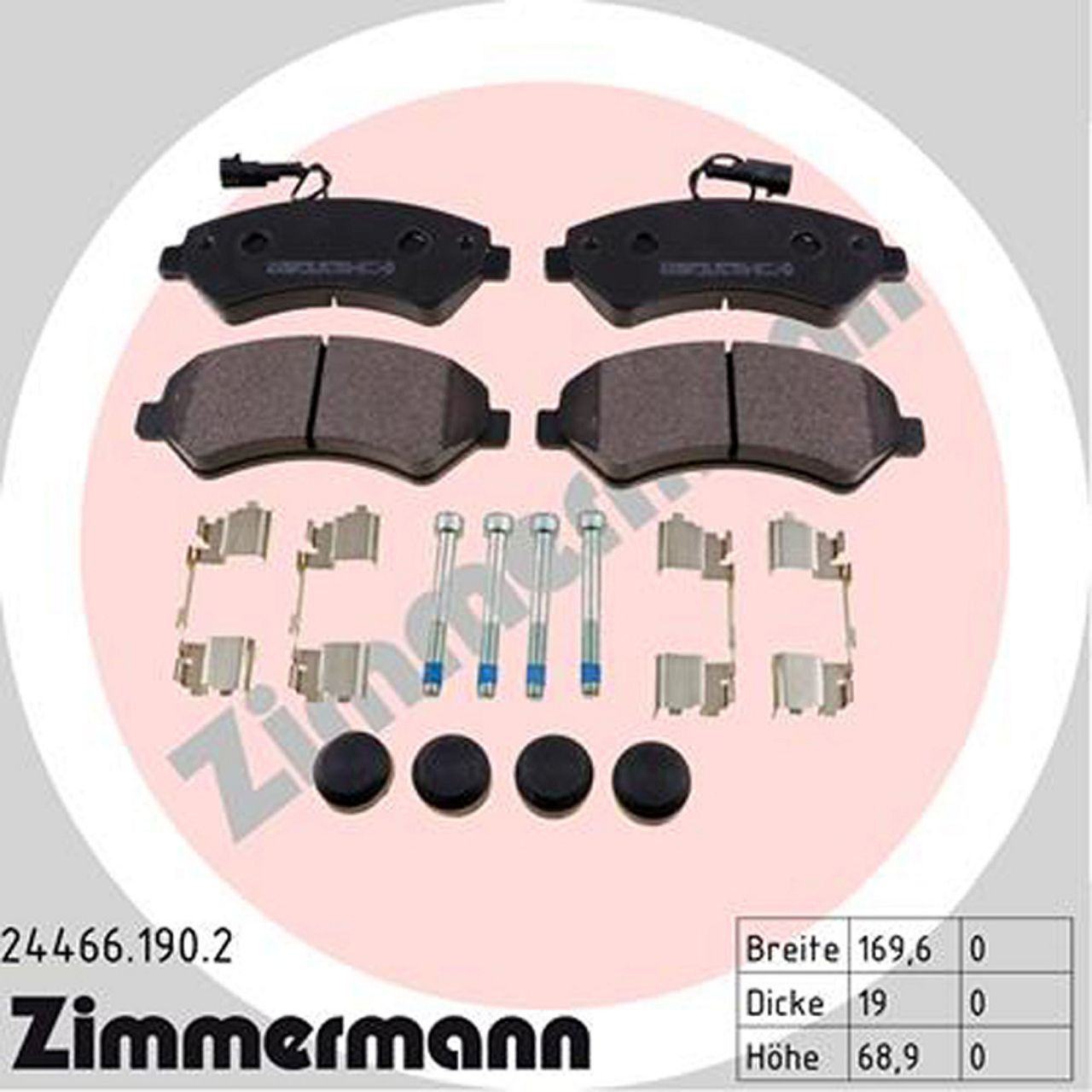 ZIMMERMANN Bremsbeläge + Wako CITROEN Jumper FIAT Ducato PEUGEOT Boxer vorne