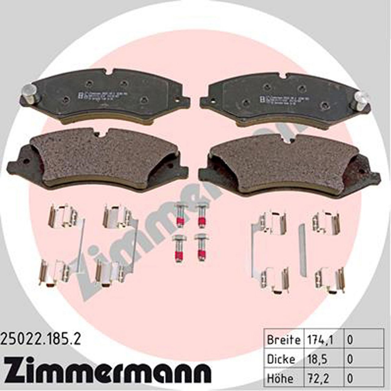 ZIMMERMANN Bremsbeläge + Sensor LAND ROVER Range Rover Sport 1 (L320) 2 (L494) vorne