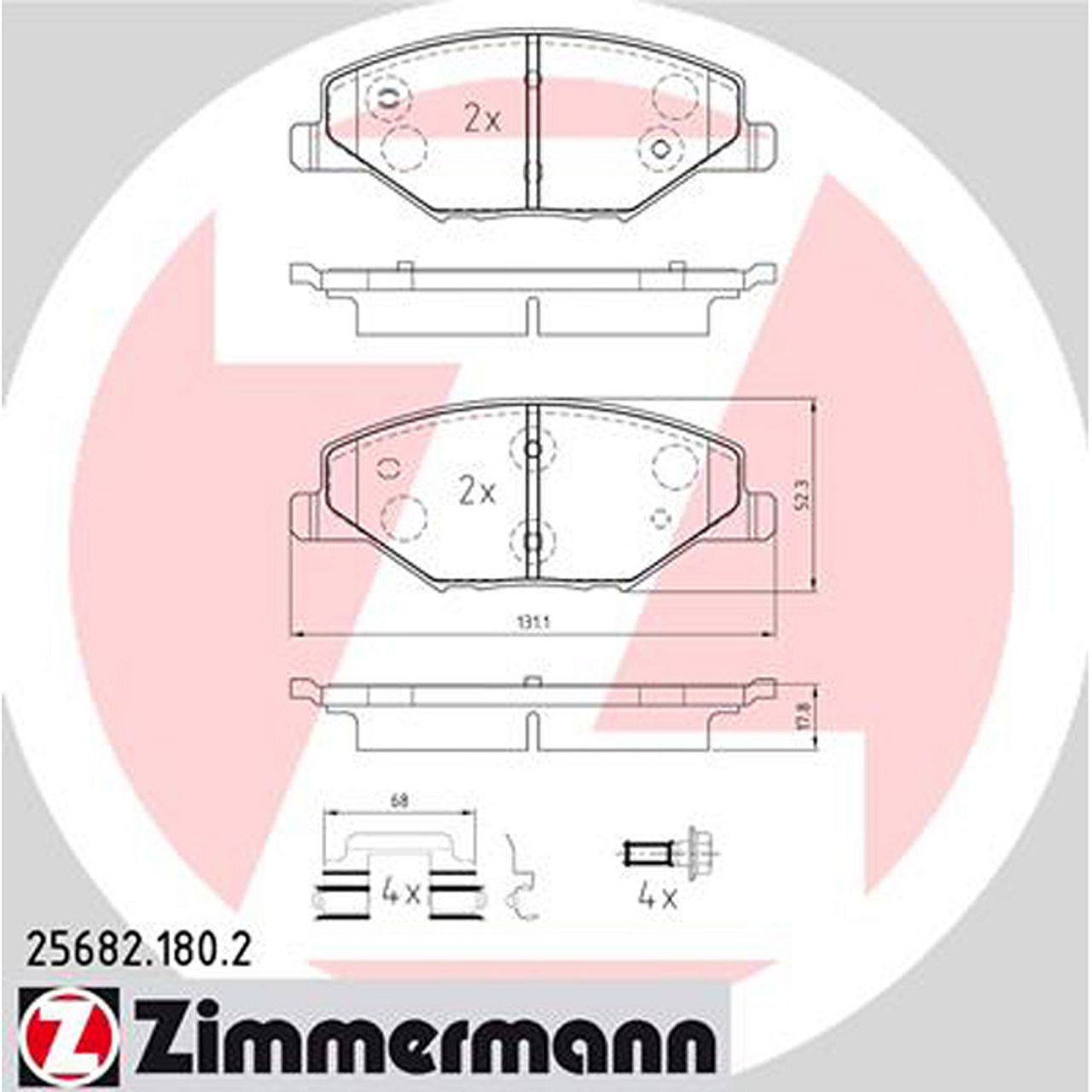 ZIMMERMANN Bremsbeläge für Skoda Fabia (NJ) 1ZE Rapid (NH) 14 Zoll 1ZE/1ZY vorne