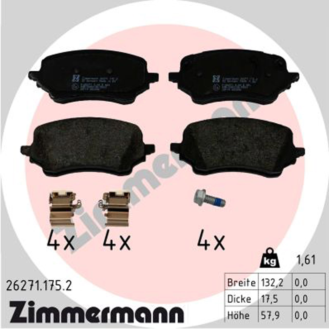 ZIMMERMANN Bremsbeläge Bremsklötze Bremsbelagsatz FORD Puma (J2K, CF7) vorne 2588897