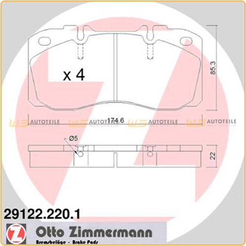 ZIMMERMANN Bremsbeläge Bremsklötze IVECO Daily 4 vorne