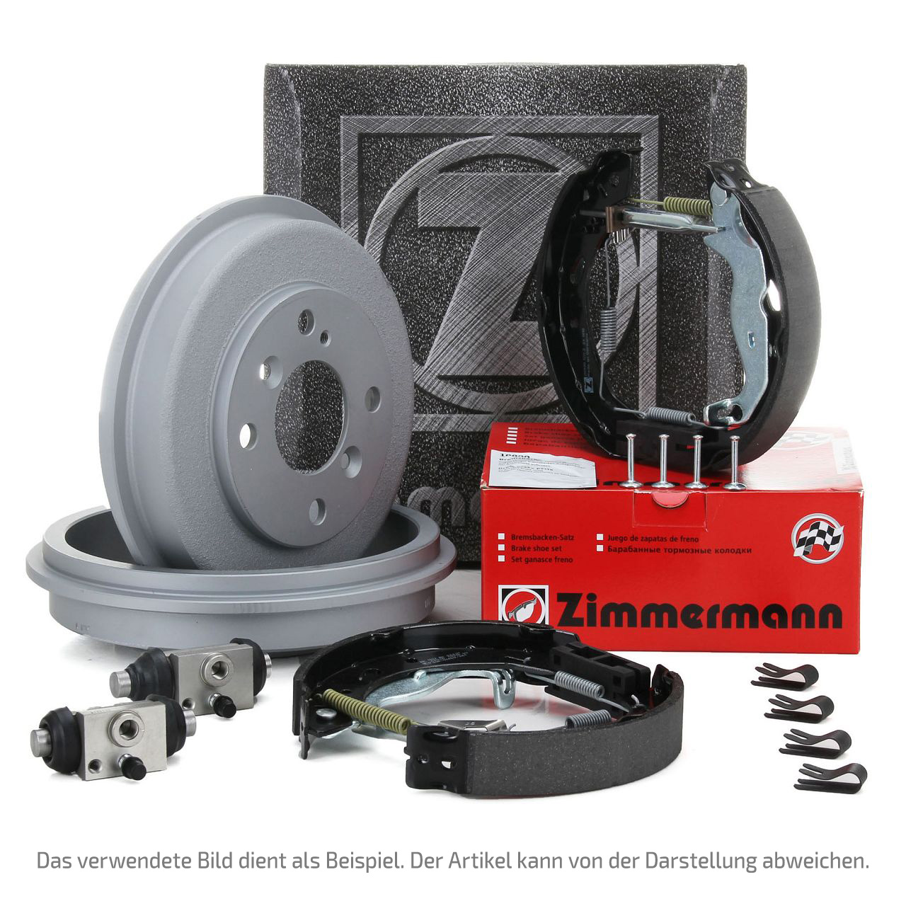 ZIMMERMANN Bremstrommeln + Backen + Radbremszylinder FORD Focus 1 Turnier 1.4-1.8 hinten