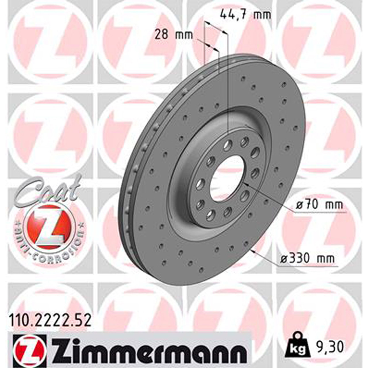 Zimmermann SPORT Bremsscheiben Satz ALFA ROMEO Giulia (952_) 2.0 Q4 280 PS vorne