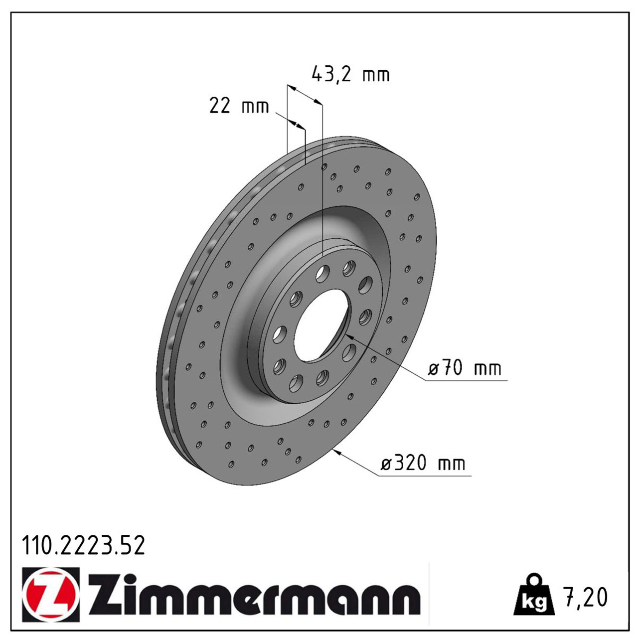 Zimmermann SPORT Bremsscheiben Satz ALFA ROMEO Giulia (952_) 2.0 Q4 280 PS hinten