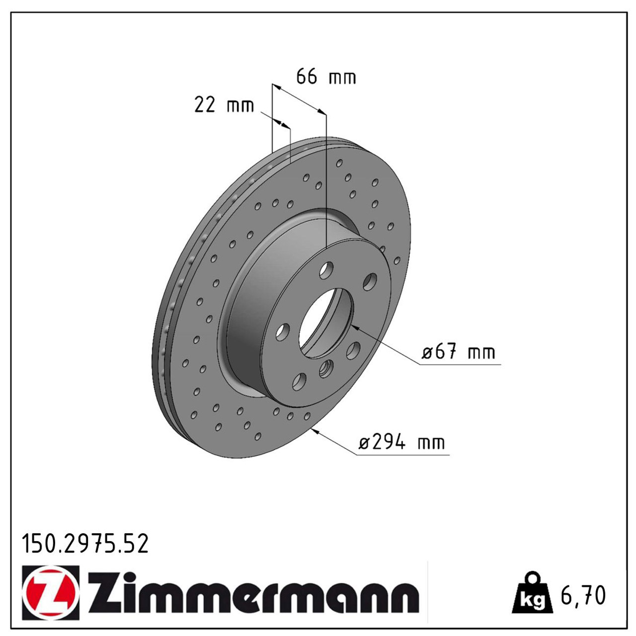 Zimmermann SPORT Bremsscheiben + Bremsbeläge + Sensor BMW 3er G20 318d 136/150 PS vorne