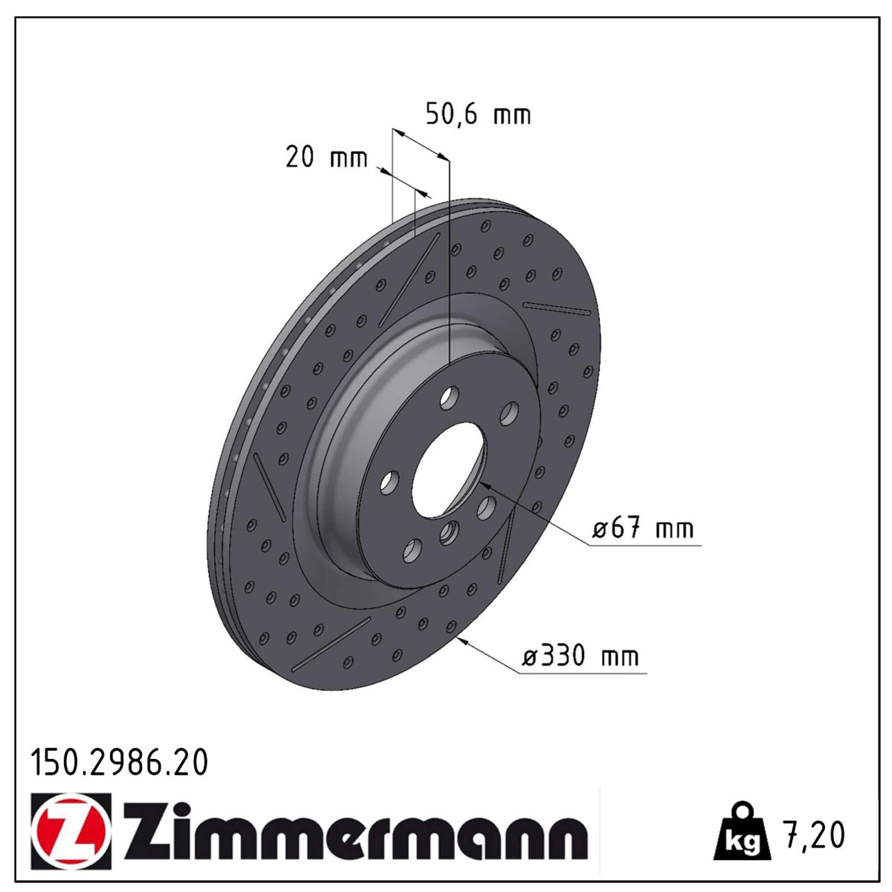 ZIMMERMANN Bremsscheiben Satz BMW 1er F40 2er F44 mit M-Performance Bremse hinten