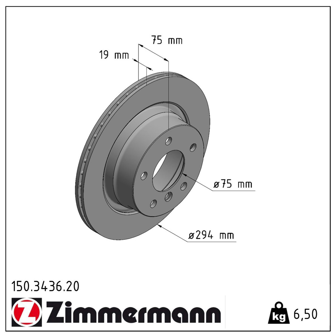 ZIMMERMANN Bremsscheiben Satz Ø 294mm BMW Z4 E85 E86 2.5si 3.0i 3.0si hinten