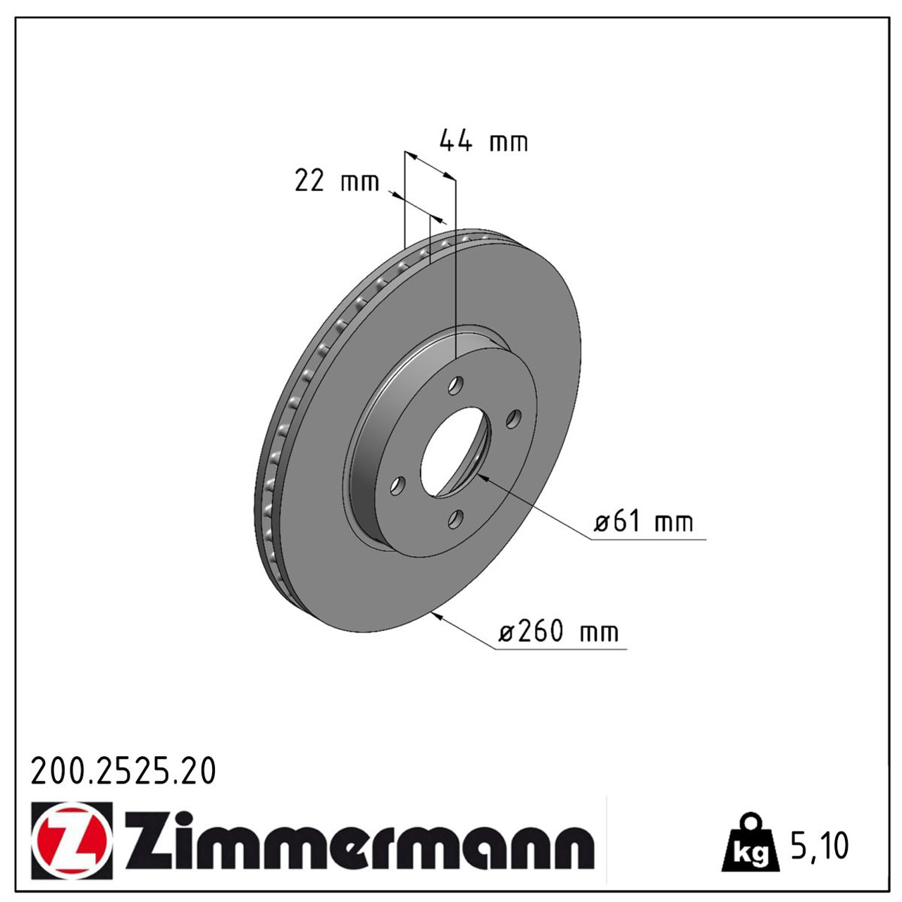 ZIMMERMANN Bremsscheiben für NISSAN MICRA IV (K13) NOTE (E12) 1.2 1.5dCi vorne