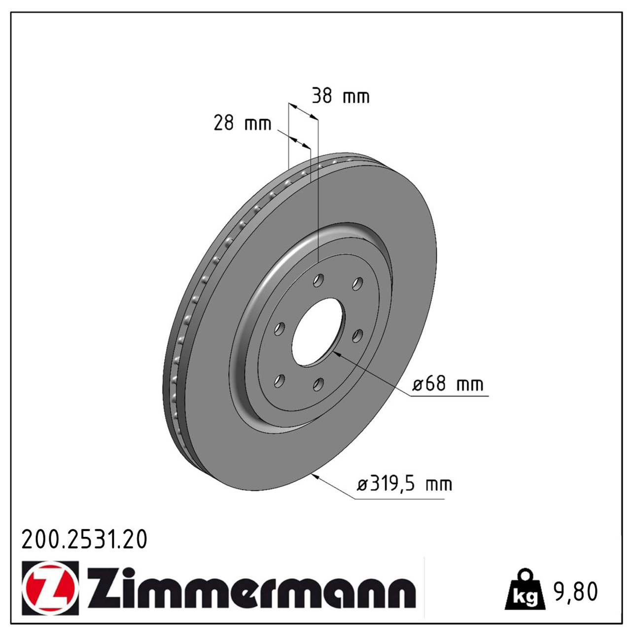 ZIMMERMANN Bremsscheiben Satz für Nissan Navara (D40) Pathfinder (R51) vorne