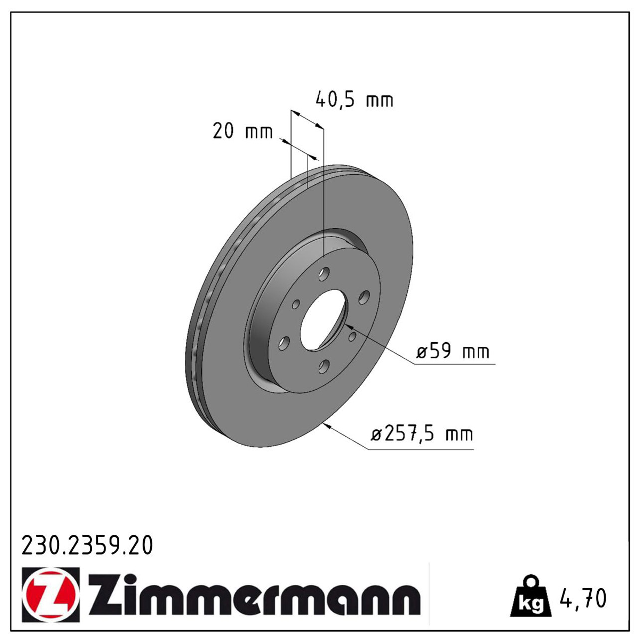 ZIMMERMANN Bremsscheiben Satz ALFA ROMEO 145 146 155 FIAT Bravo Punto vorne