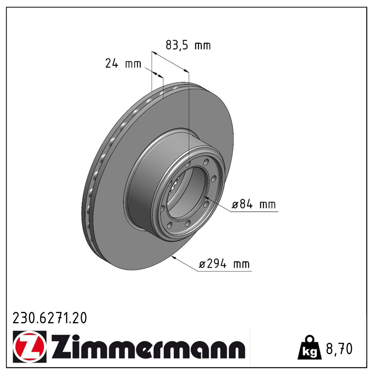 ZIMMERMANN Bremsscheiben Satz IVECO Daily 4 5 mit ABS-Sensorring hinten