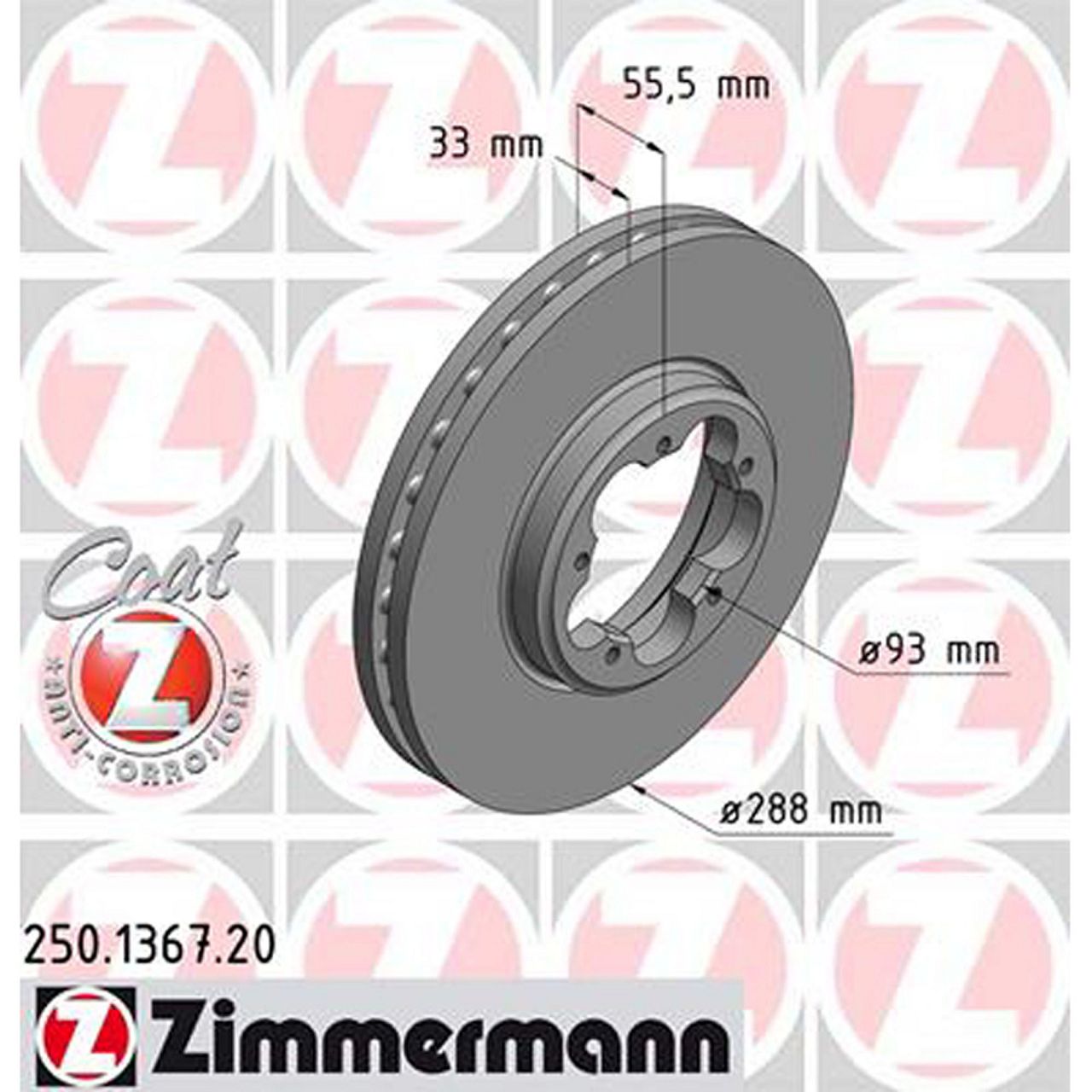 ZIMMERMANN Bremsscheiben Satz für Ford Tourneo Transit Custom 2.2TDCi vorne