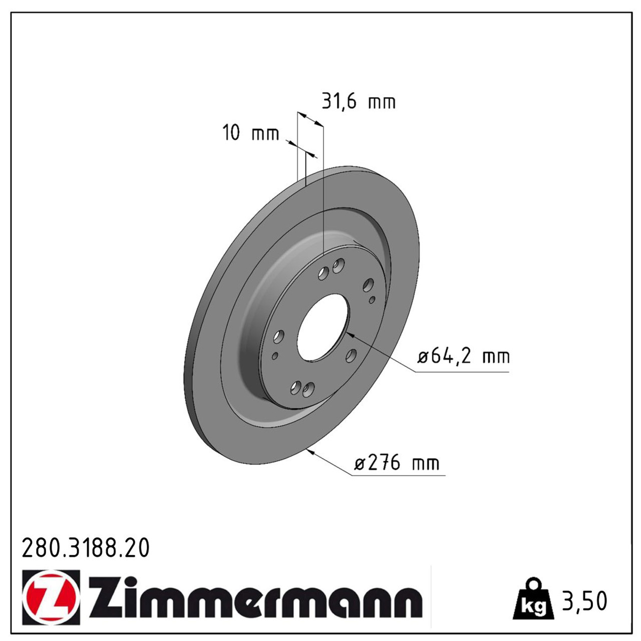 ZIMMERMANN Bremsscheiben + Bremsbeläge HONDA Civic 9 (FK FB) 1.4 1.8 1.6/2.2 D hinten