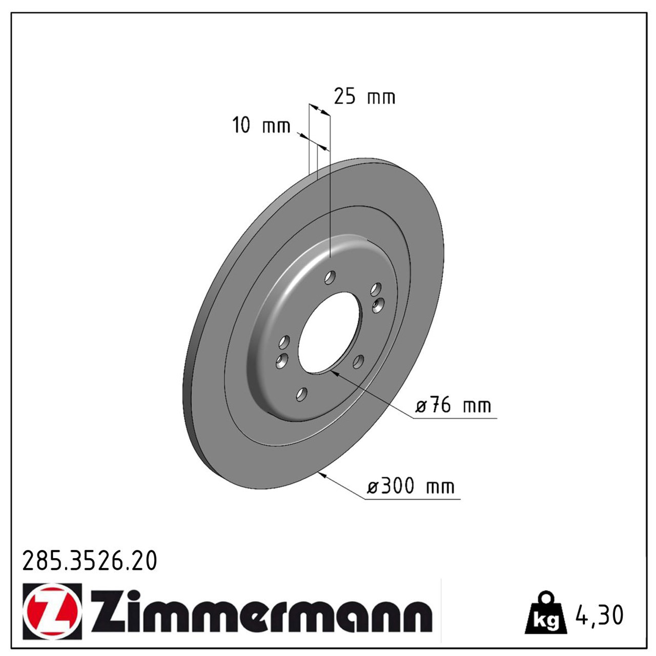 ZIMMERMANN Bremsscheiben + Beläge HYUNDAI i40 (VF) 17/18 Zoll hinten