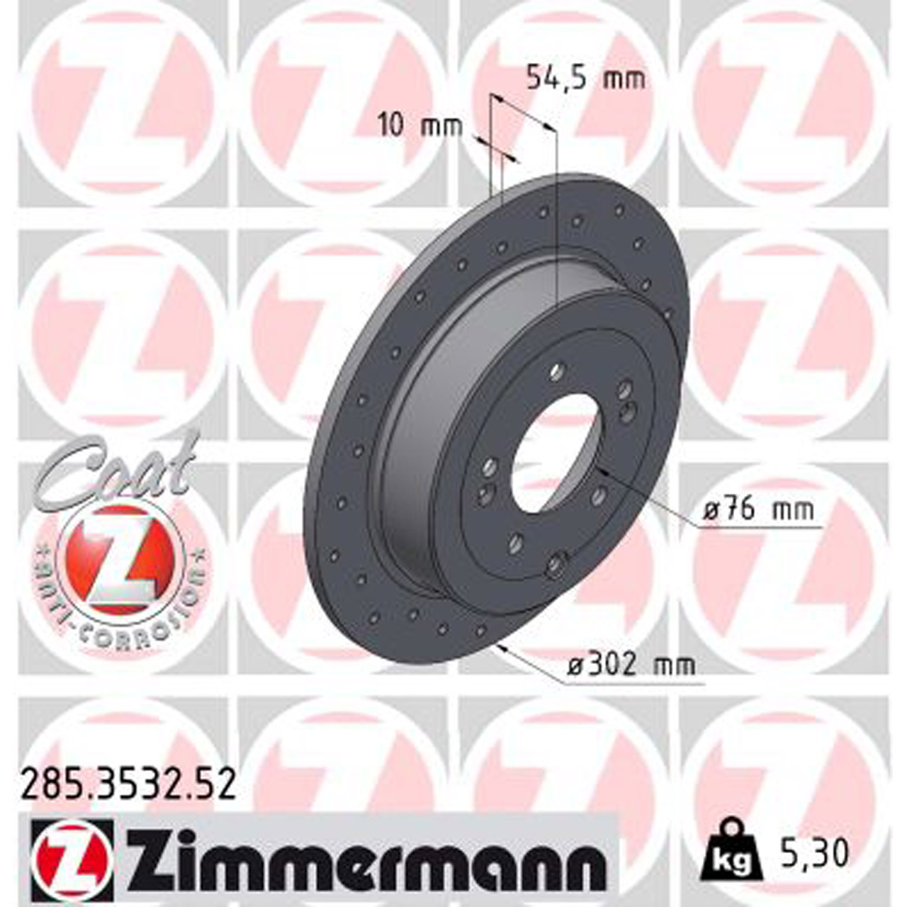 Zimmermann SPORT Bremsscheiben Satz HYUNDAI Tucson (TL) KIA Sportage 4 5 hinten