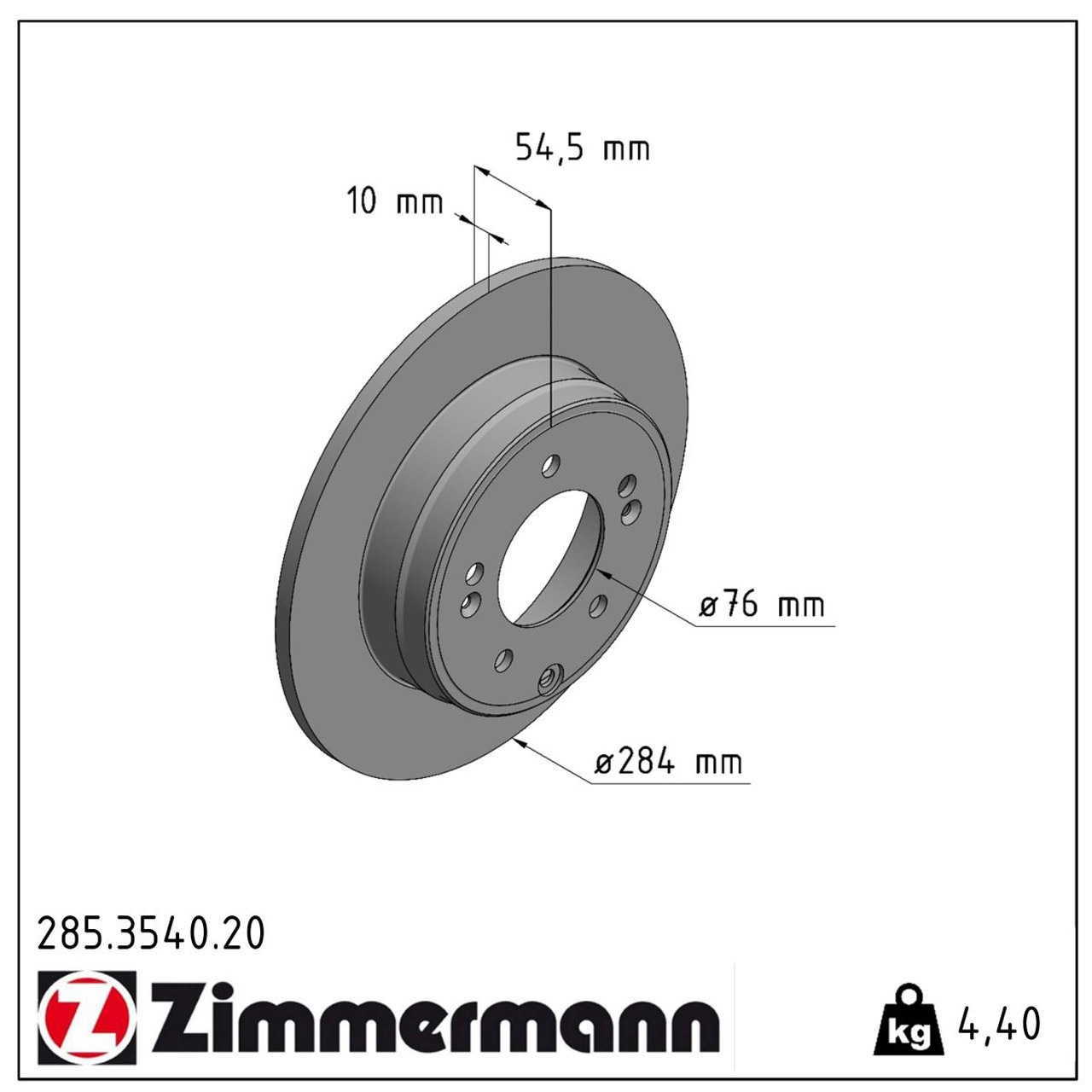 ZIMMERMANN Bremsscheiben Satz HYUNDAI Sonata 5 (NF) KIA Optima (JF) hinten