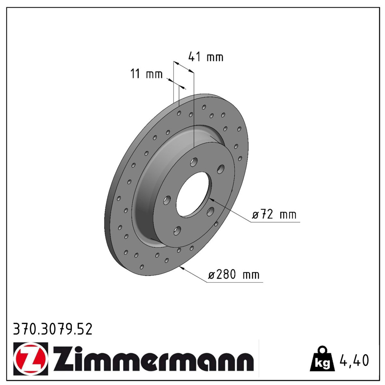 Zimmermann SPORT Bremsscheiben Satz MAZDA 3 (BK BL) 5 (CR19 CW) hinten