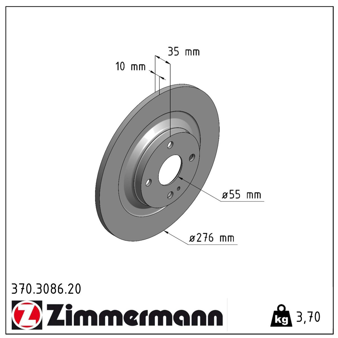 ZIMMERMANN Bremsscheiben Satz für MAZDA MX-5 II 1.6/1.8 16V 110-146 PS hinten