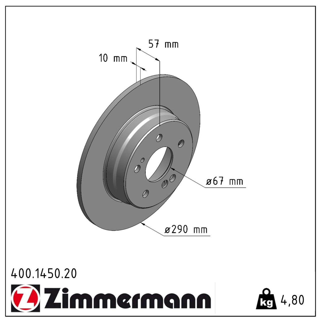 ZIMMERMANN Bremsscheiben + Beläge + Wako für MERCEDES SL R129 ab 09.1995 ohne ESP hinten